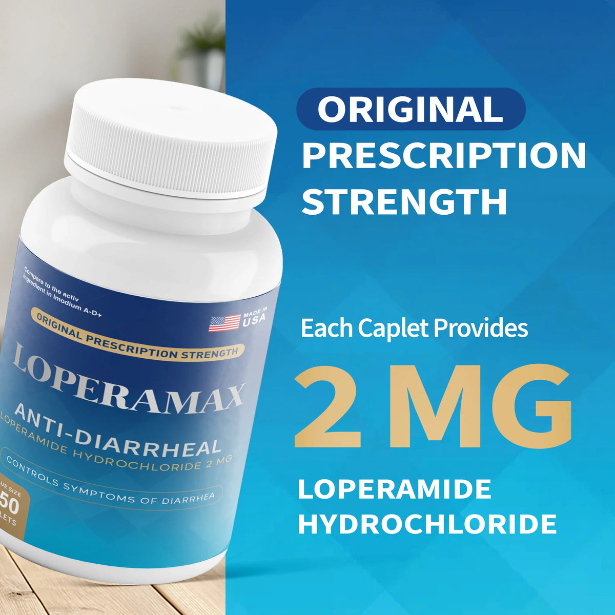 Anti-Diarrheal 2MG 250 Caplets Loperamax Diarrhea Relief - Exp 09/2027