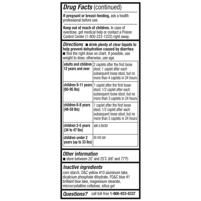 Anti-Diarrheal 2MG 200 Caplets - DBS LABS Diarrhea Relief - Exp 09/2027