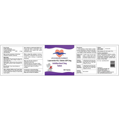 Anti-Diarrheal HCl 2 mg Tablets 300 Count – Exp 09/2028