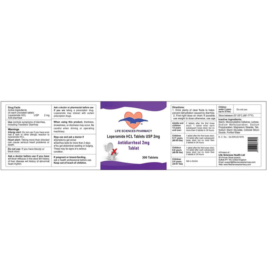 Anti-Diarrheal HCl 2 mg Tablets 600 Count – Exp 12/2027